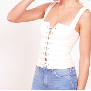 Reformation Sawyer Corset Top (S)